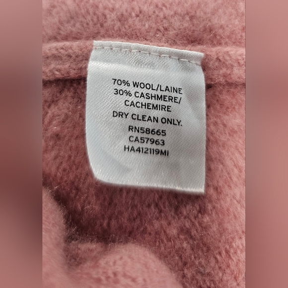 Halogen Women's Pink Front Open Cashmere Wool Long Cardigan with Pockets Small - Picture 12 of 14